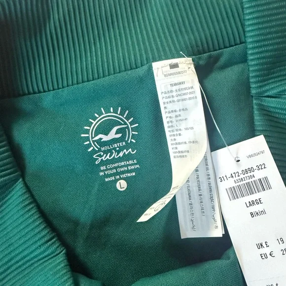 NWT Hollister Curvy High Waist Ribbed Bikini Bottoms - Picture 8 of 9